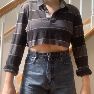 Cropped long sleeve shirt